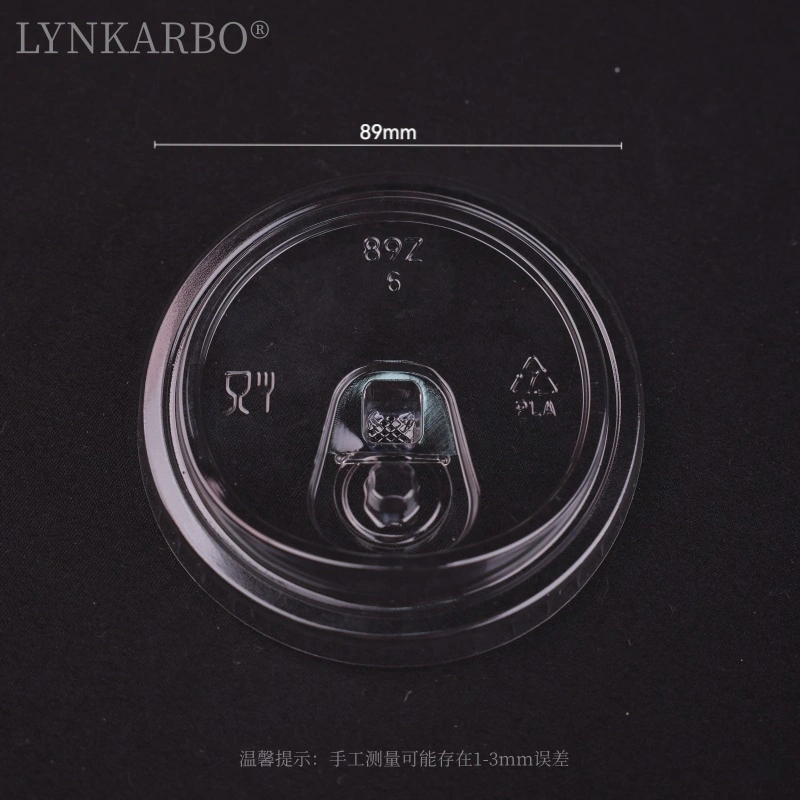 Coperchio senza cannuccia in PLA da 89 mm