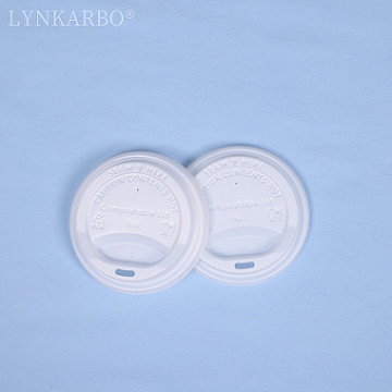 Coperchio per tazza di colore naturale per bere diretto Alien CPLA da 80 mm
