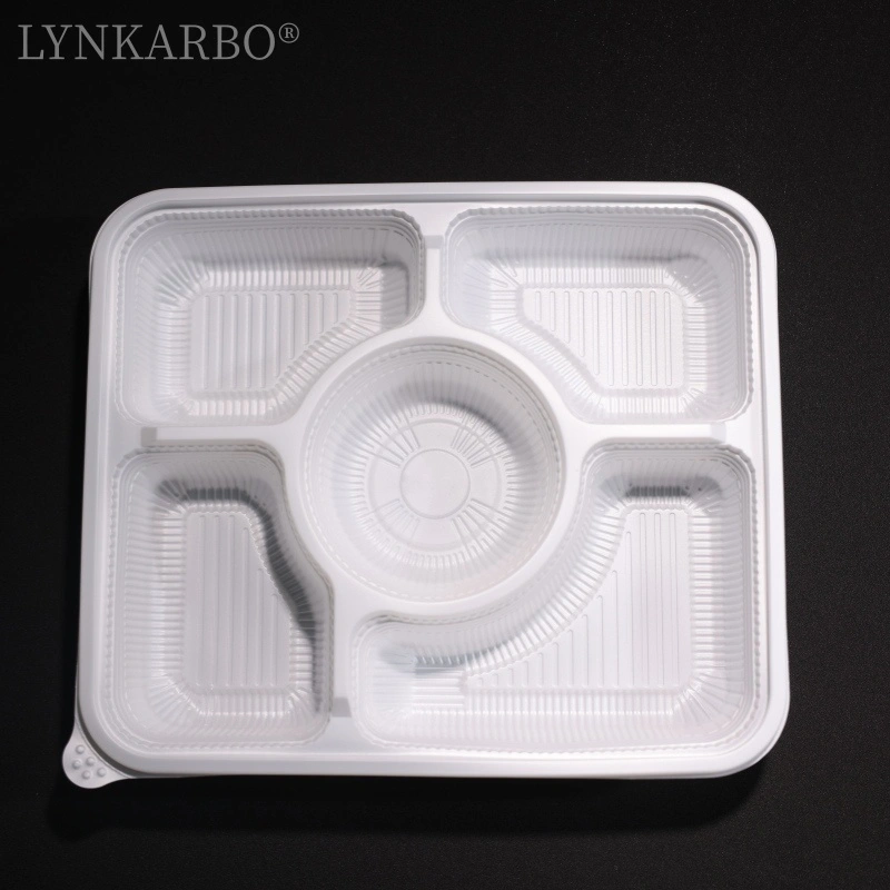 Contenitore per alimenti a cinque scomparti CPLA
