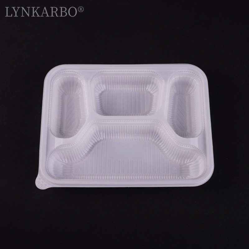 Contenitore per alimenti a quattro scomparti CPLA